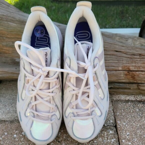 Adidas EQT Gazelle Woman's Pink/White Holographic Running Sneaker Shoe Size 8.5 - Picture 1 of 7
